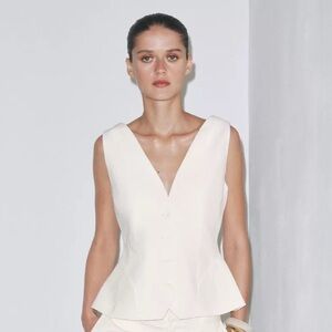 Zara Linen Blend Vest Top